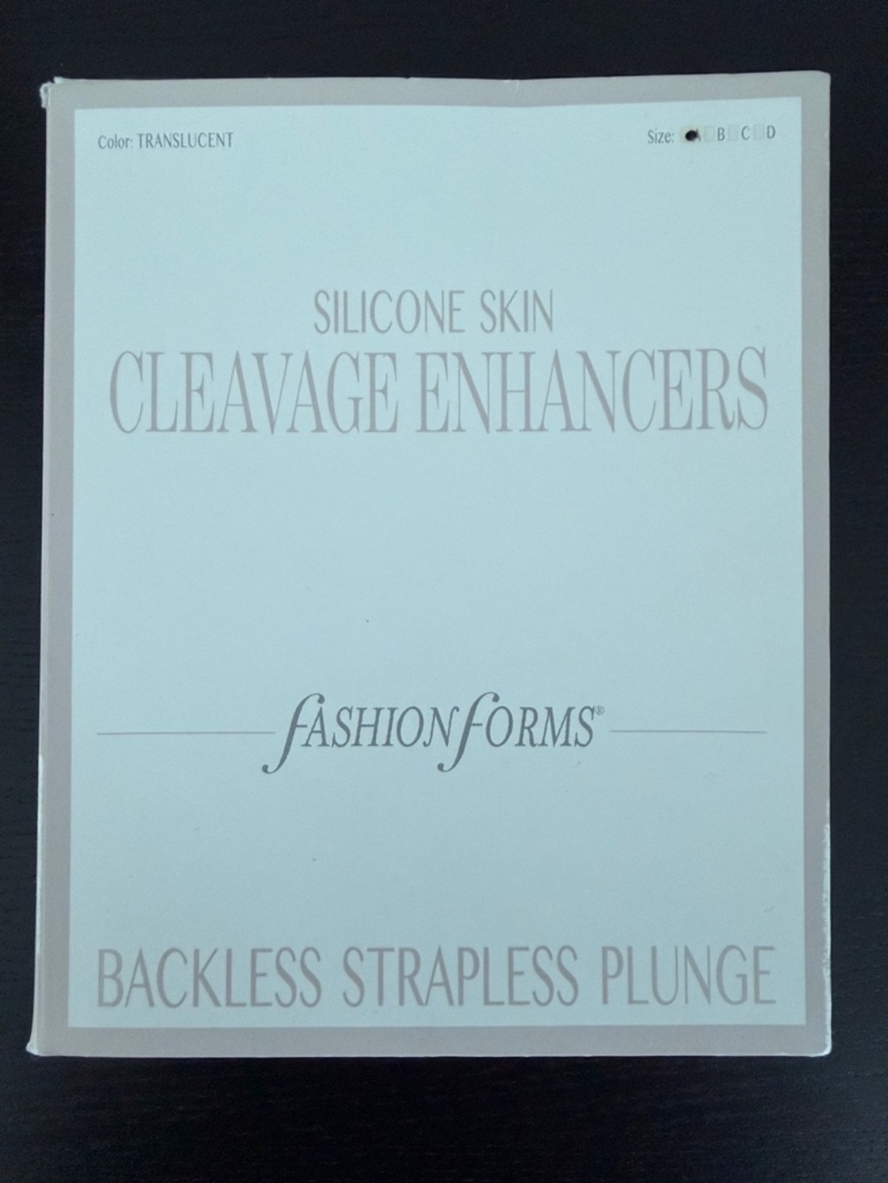 Fashion Forms Silicone Skin Cleavage Enhancers Backless Strapless Plunge